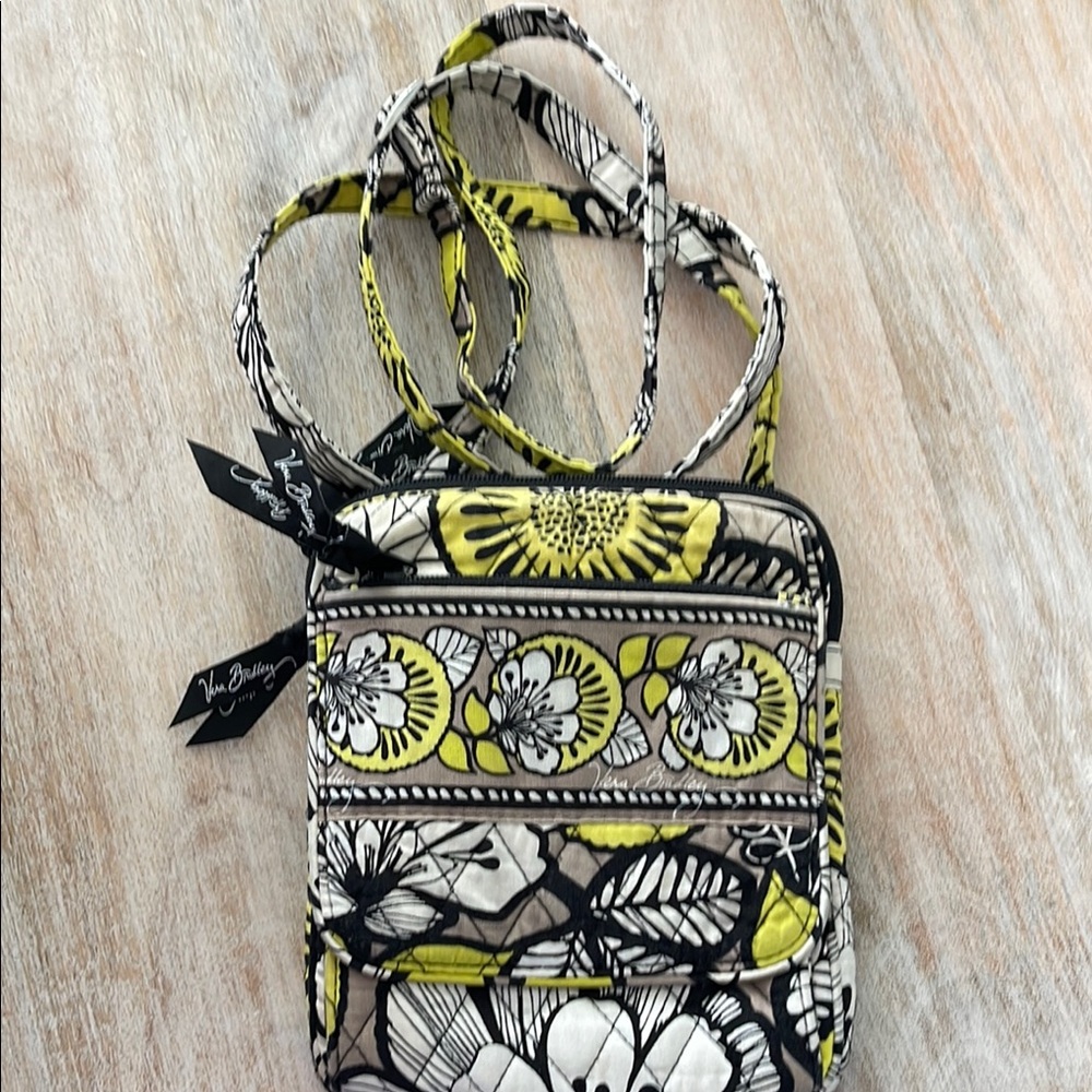 Vera Bradley Black and Yellow Floral Bag